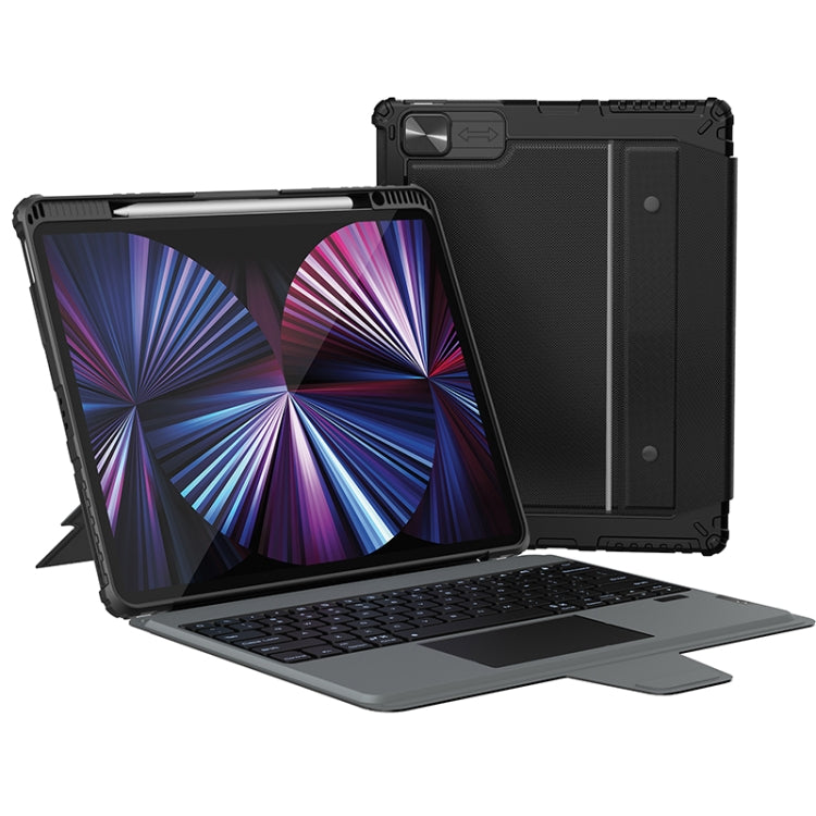 Nillkin 防撞組合背光鍵盤保護套，適用於 iPad Pro 13 2024、iPad Pro 11 2024、iPad Pro 12.9 2020/2021/2022、iPad Air 2020 10.9 / Air 2022 10.9 / Pro 11、iPad 第十代 10.9 吋 2022、iPad 10.2 2019/2020/2021