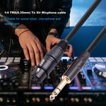 6.35mm 1/4 TRS 公頭轉 XLR 3 針母頭麥克風線，1m、1.8m、3m、5m、10m
