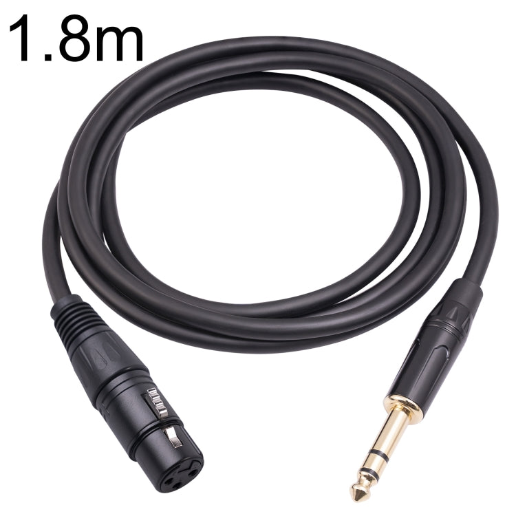 6.35mm 1/4 TRS 公頭轉 XLR 3 針母頭麥克風線，1m、1.8m、3m、5m、10m