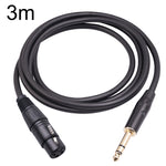 6.35mm 1/4 TRS 公頭轉 XLR 3 針母頭麥克風線，1m、1.8m、3m、5m、10m