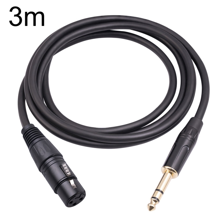 6.35mm 1/4 TRS 公頭轉 XLR 3 針母頭麥克風線，1m、1.8m、3m、5m、10m