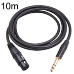 6.35mm 1/4 TRS 公頭轉 XLR 3 針母頭麥克風線，1m、1.8m、3m、5m、10m