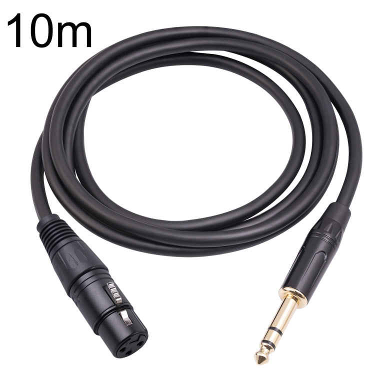 6.35mm 1/4 TRS 公頭轉 XLR 3 針母頭麥克風線，1m、1.8m、3m、5m、10m