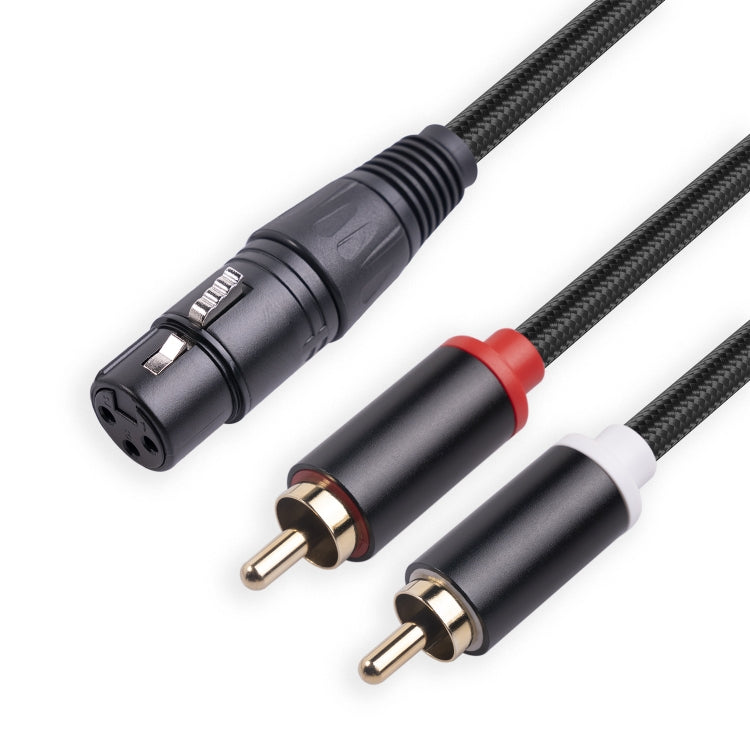 RCA20 XLR母頭轉雙RCA Y型分接音頻線，1米，2米，3米