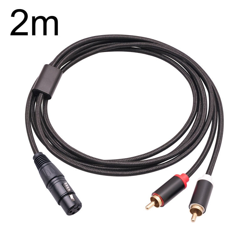 RCA20 XLR母頭轉雙RCA Y型分接音頻線，1米，2米，3米