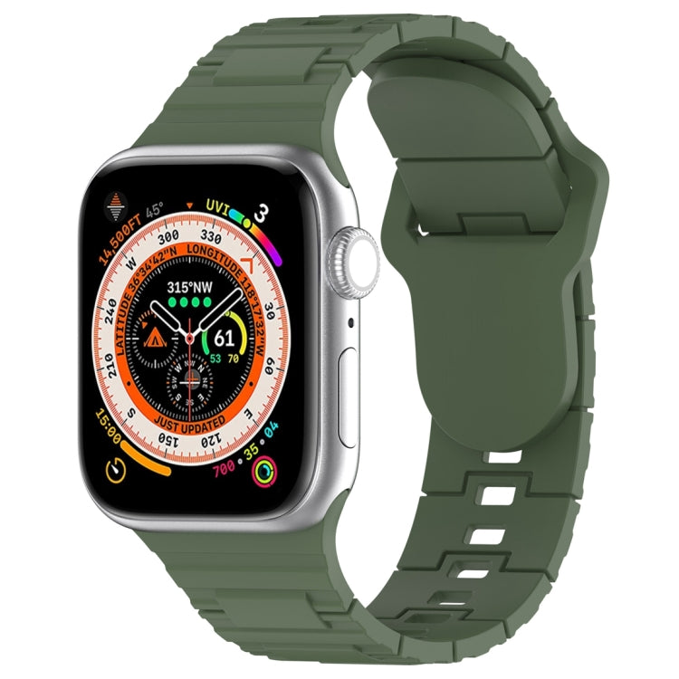 方形扣甲式矽膠錶帶，適用於 Apple Watch 7 41mm，Apple Watch 7 45mm，Apple Watch SE 40mm
