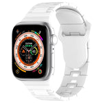 方形扣甲式矽膠錶帶，適用於 Apple Watch 7 41mm，Apple Watch 7 45mm，Apple Watch SE 40mm