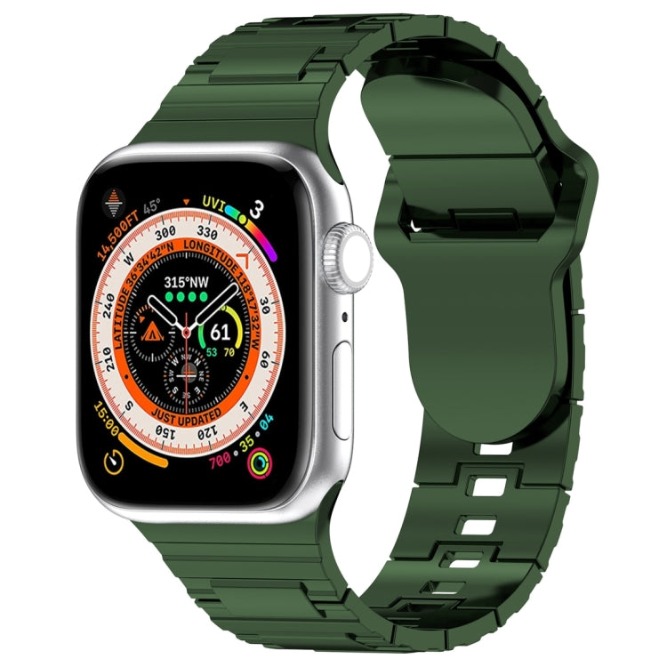 方形扣甲式矽膠錶帶，適用於 Apple Watch 5 44mm，Apple Watch 5 40mm，Apple Watch 4 44mm