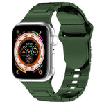 方形扣甲式矽膠錶帶，適用於 Apple Watch 5 44mm，Apple Watch 5 40mm，Apple Watch 4 44mm
