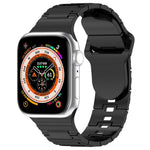 方形扣甲式矽膠錶帶，適用於 Apple Watch 3 42mm，Apple Watch 2 42mm，Apple Watch 2 38mm