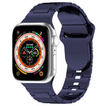方形扣甲式矽膠錶帶，適用於 Apple Watch 3 42mm，Apple Watch 2 42mm，Apple Watch 2 38mm
