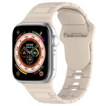 方形扣甲式矽膠錶帶，適用於 Apple Watch 3 42mm，Apple Watch 2 42mm，Apple Watch 2 38mm
