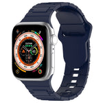 Square Buckle Armor Style Silicone Watch Band, For Apple Watch 42mm, For Apple Watch 38mm, For Apple Watch Ultra 2 49mm