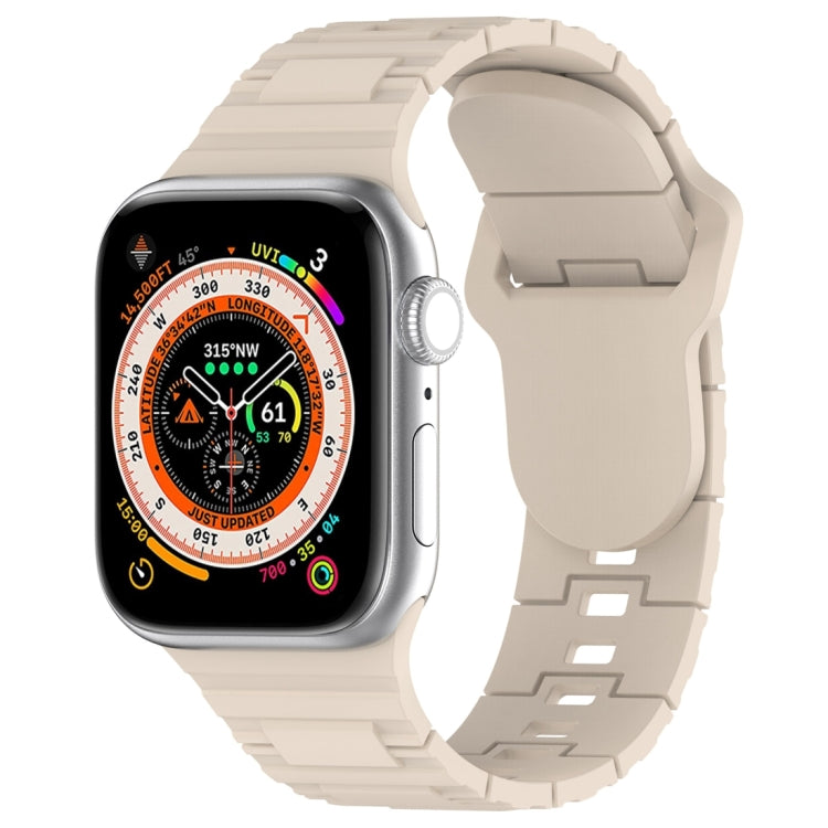 Square Buckle Armor Style Silicone Watch Band, For Apple Watch 42mm, For Apple Watch 38mm, For Apple Watch Ultra 2 49mm