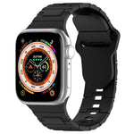 Square Buckle Armor Style Silicone Watch Band, For Apple Watch 42mm, For Apple Watch 38mm, For Apple Watch Ultra 2 49mm
