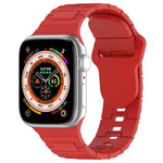 Square Buckle Armor Style Silicone Watch Band, For Apple Watch 42mm, For Apple Watch 38mm, For Apple Watch Ultra 2 49mm