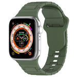 方形扣甲式矽膠錶帶，適用於 Apple Watch SE 2023 40mm，Apple Watch 4 40mm，Apple Watch 3 38mm