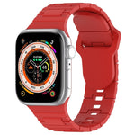 方形扣甲式矽膠錶帶，適用於 Apple Watch SE 2023 40mm，Apple Watch 4 40mm，Apple Watch 3 38mm