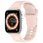 方形扣甲式矽膠錶帶，適用於 Apple Watch SE 2023 40mm，Apple Watch 4 40mm，Apple Watch 3 38mm