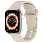 方形扣甲式矽膠錶帶，適用於 Apple Watch SE 2023 40mm，Apple Watch 4 40mm，Apple Watch 3 38mm
