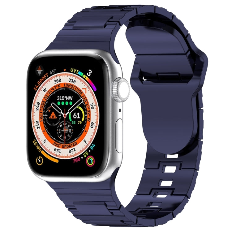 Square Buckle Armor Style Silicone Watch Band, For Apple Watch 42mm, For Apple Watch 38mm, For Apple Watch Ultra 2 49mm