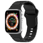Square Buckle Armor Style Silicone Watch Band, For Apple Watch 42mm, For Apple Watch 38mm, For Apple Watch Ultra 2 49mm
