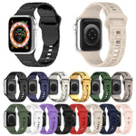 Square Buckle Armor Style Silicone Watch Band, For Apple Watch 42mm, For Apple Watch 38mm, For Apple Watch Ultra 2 49mm
