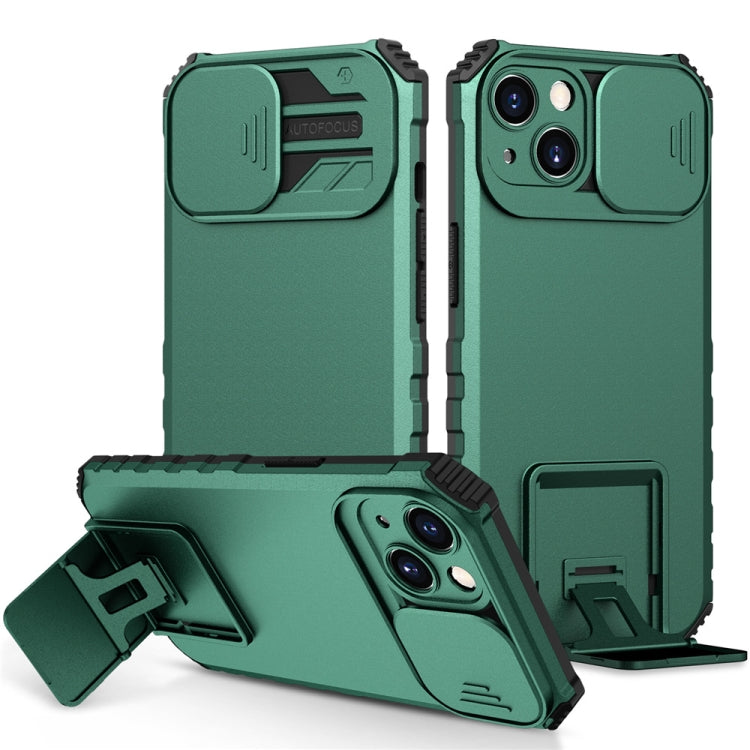 Stereoscopic Holder Sliding Camshield Phone Case, For iPhone 15 Plus, For iPhone 15