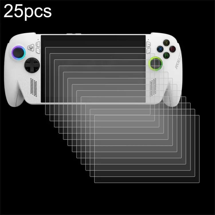 25片裝 9H 0.3mm 防爆鋼化玻璃膜，適用於 ASUS Xbox Ally 7.0 吋 2025，適用於 ASUS Rog Ally X 7.0，適用於 ASUS ROG Ally