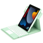 Round Button 360 Degree Rotatable Bluetooth Keyboard Leather Case with Touchpad, For iPad 10th Gen 10.9 2022, For iPad Air 2022 / iPad Pro 11 2021, For iPad 10.2 2021 / Air 2019