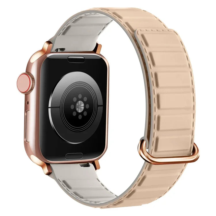 反扣磁吸矽膠錶帶，適用於Apple Watch 38mm