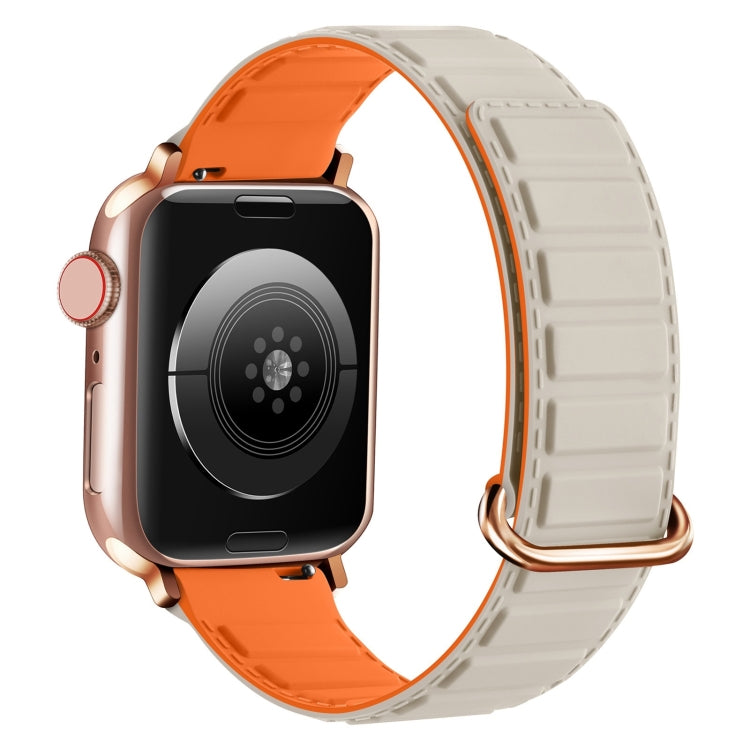 反扣磁性矽膠錶帶，適用於 Apple Watch Series 9 41mm，適用於 Apple Watch Ultra 49mm，適用於 Apple Watch Series 8 41mm