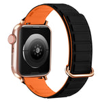 反扣磁性矽膠錶帶，適用於 Apple Watch SE 2023 40mm，適用於 Apple Watch Ultra 2 49mm，適用於 Apple Watch Series 9 45mm