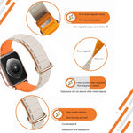 反扣磁性矽膠錶帶，適用於 Apple Watch Series 10 46mm，Apple Watch Series 10 42mm，Apple Watch SE 2023 44mm