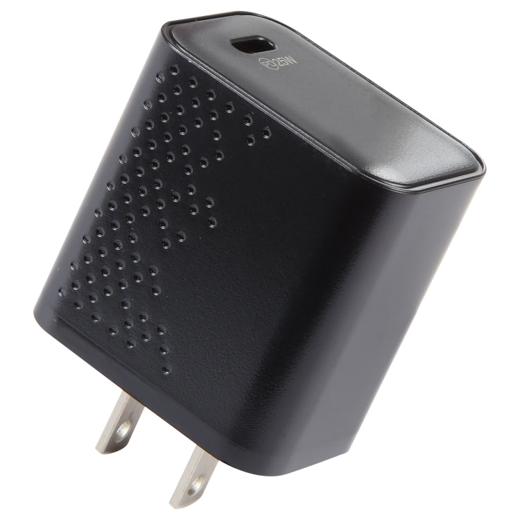 LZ-105PD 25W USB-C / Type-C 埠點狀圖案旅行充電器，美規插頭，歐規插頭