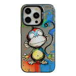 動物圖案油畫系列PC + TPU手機殼，適用於iPhone 16 Pro Max