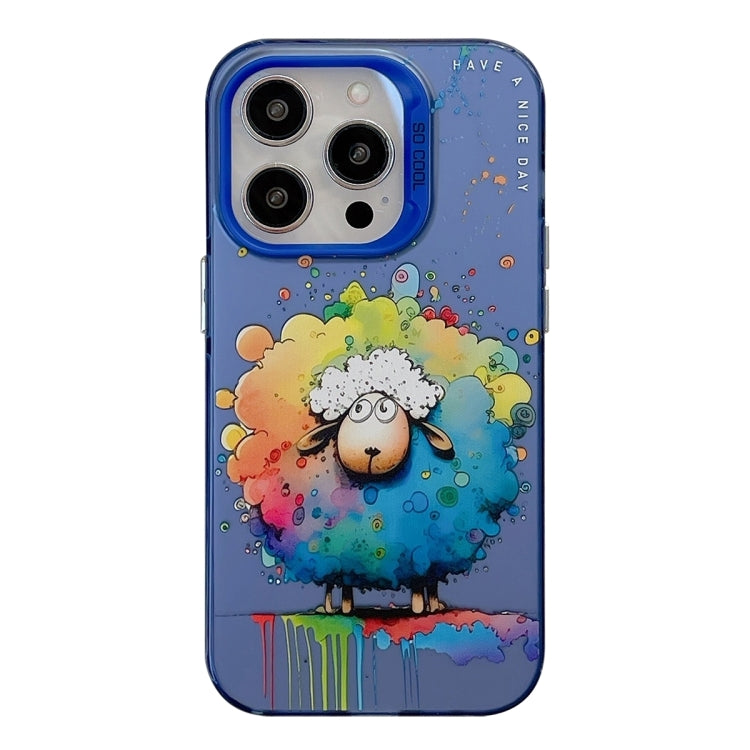 動物圖案油畫系列PC + TPU手機殼，適用於iPhone 16 Pro Max
