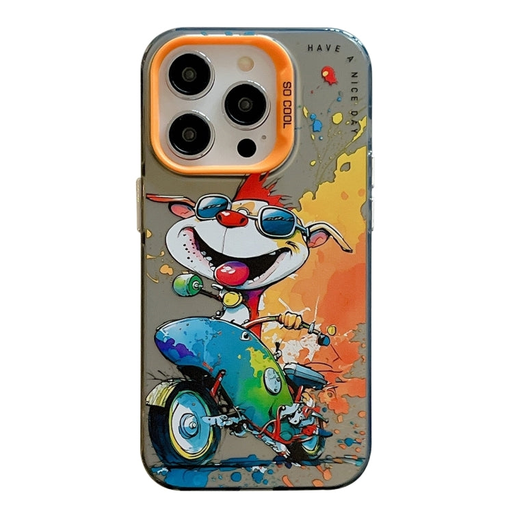 動物圖案油畫系列PC + TPU手機殼，適用於iPhone 16 Pro Max