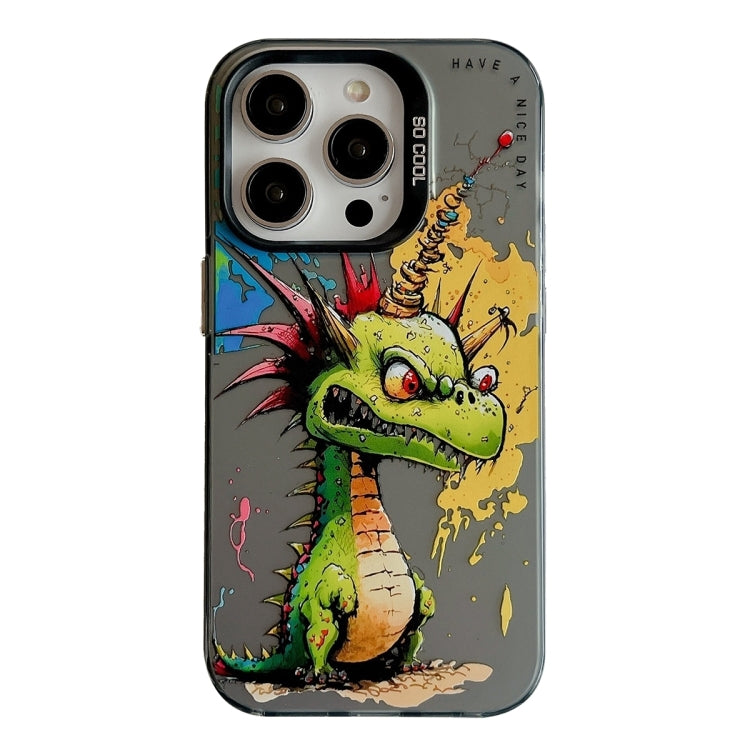 動物圖案油畫系列PC + TPU手機殼，適用於iPhone 16 Pro