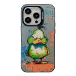 動物圖案油畫系列PC + TPU手機殼，適用於iPhone 16 Pro