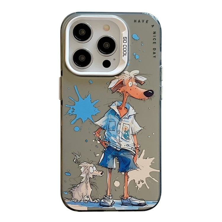 動物圖案油畫系列PC + TPU手機殼，適用於iPhone 16 Pro