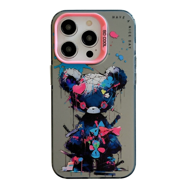 動物圖案油畫系列PC + TPU手機殼，適用於iPhone 16 Plus