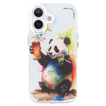 動物圖案油畫系列PC + TPU手機殼，適用於iPhone 16 Plus
