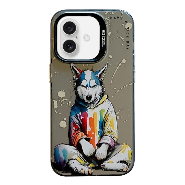 動物圖案油畫系列PC + TPU手機殼，適用於iPhone Air
