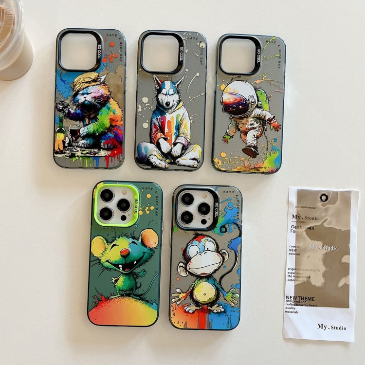 Animal Pattern Oil Painting Series PC + TPU Phone Case, For iPhone 6s / 6