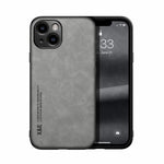 皮膚觸感磁吸皮革背蓋手機殼，適用於iPhone 14、iPhone 14 Pro、iPhone 14 Pro Max