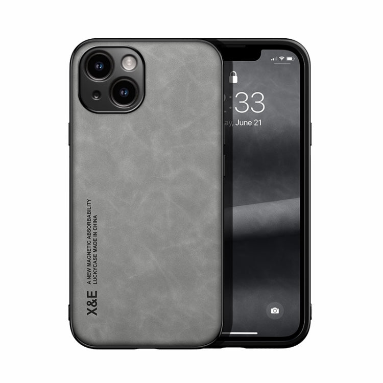 皮膚觸感磁吸皮革背蓋手機殼，適用於iPhone 14、iPhone 14 Pro、iPhone 14 Pro Max
