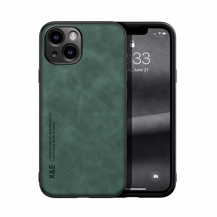 皮膚觸感磁吸皮革背蓋手機殼，適用於iPhone 14、iPhone 14 Pro、iPhone 14 Pro Max