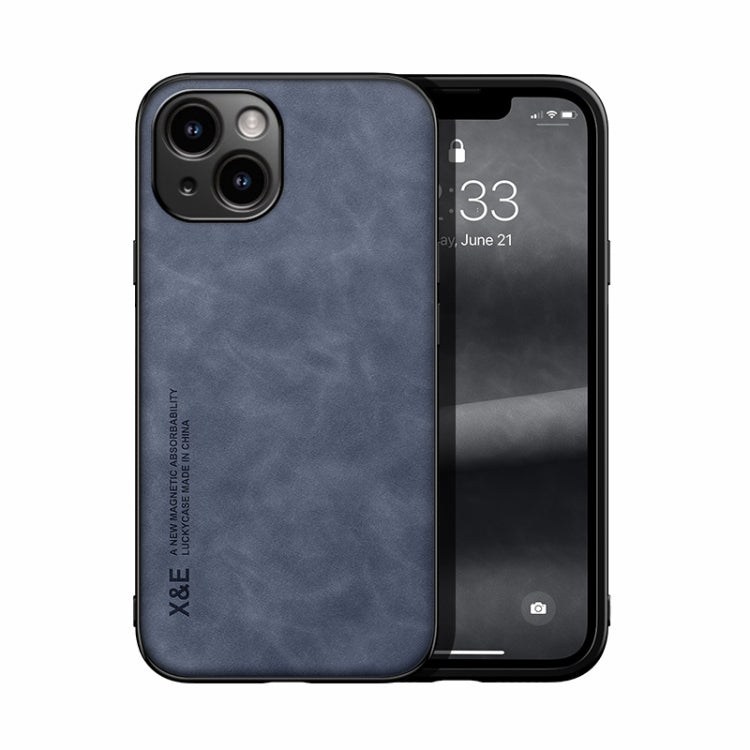 皮膚觸感磁吸皮革背蓋手機殼，適用於iPhone 14、iPhone 14 Pro、iPhone 14 Pro Max