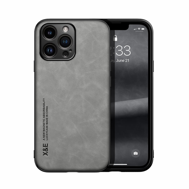 皮膚觸感磁吸皮革背蓋手機殼，適用於iPhone 14、iPhone 14 Pro、iPhone 14 Pro Max